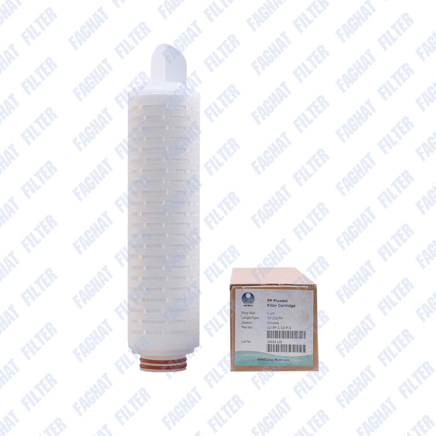 فیلتر نیزه ای pp چین دار 10 اینچ 1 میکرون مدل fin 222 لوناواتر Luna water