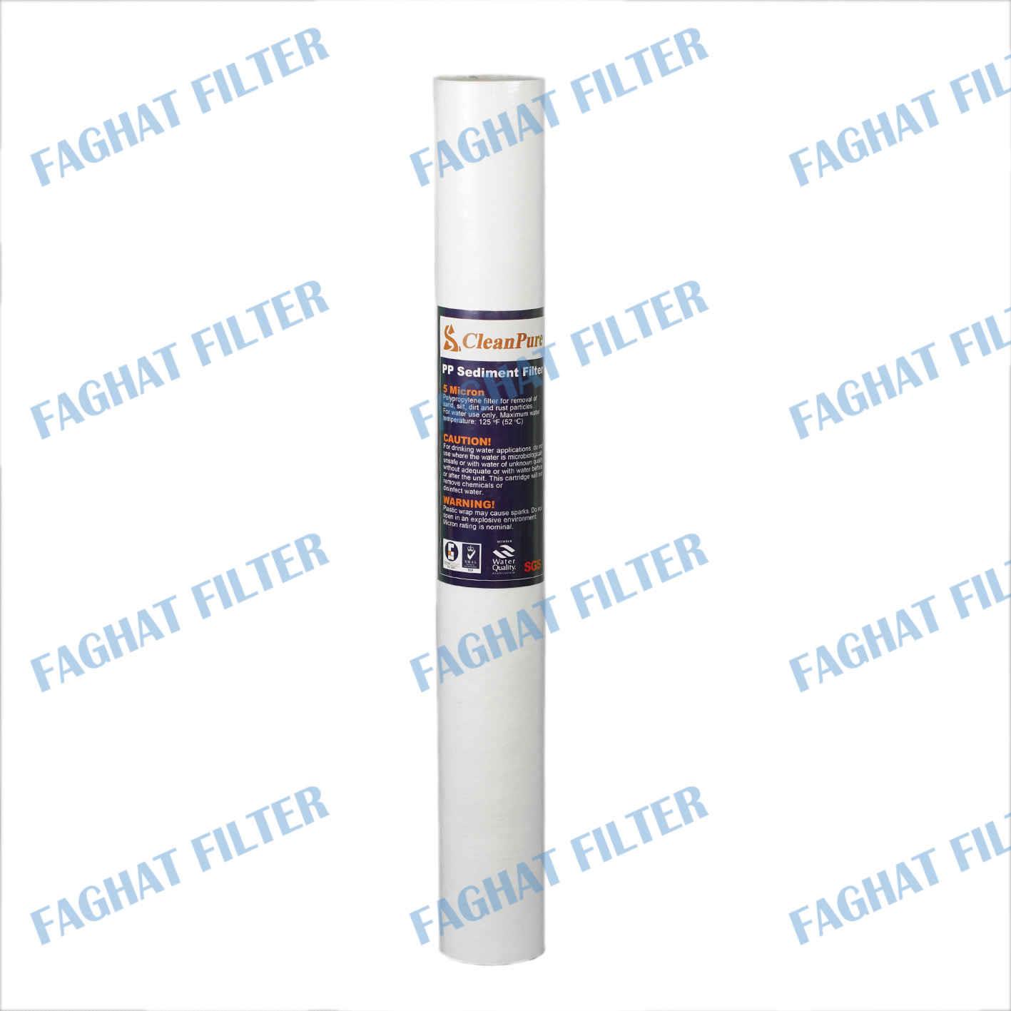 فیلتر pp اسلیم 20 اینچ 5 میکرون کلین پیور Cleanpure