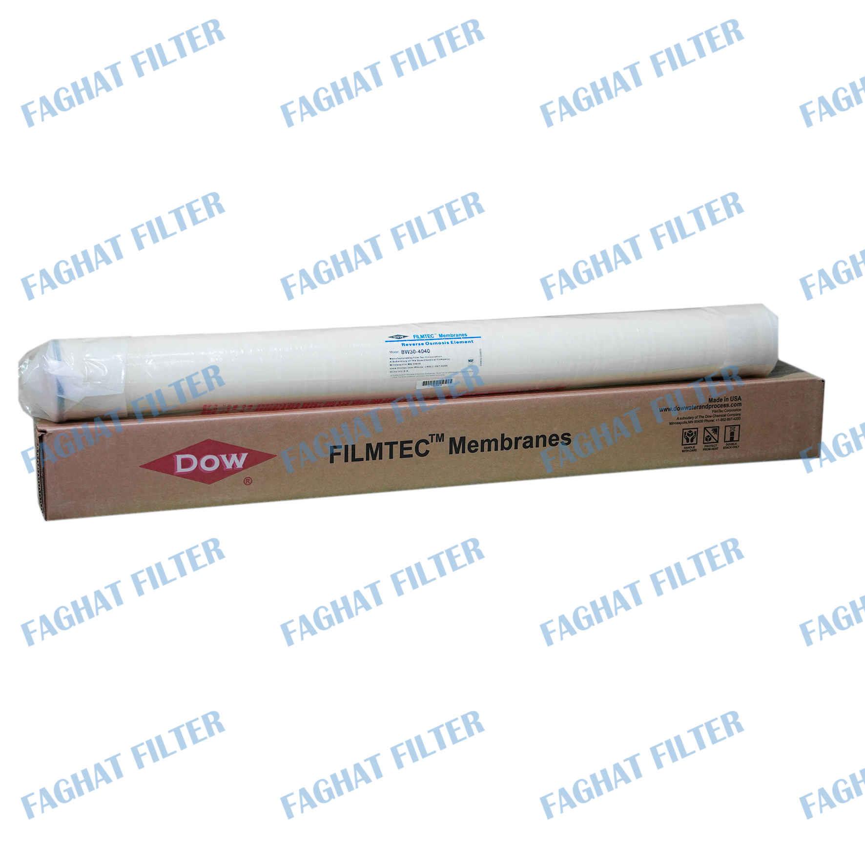 فیلتر ممبران 4 اینچ مدل BW30-4040 DRY فیلمتک FILMTEC (DOW)
