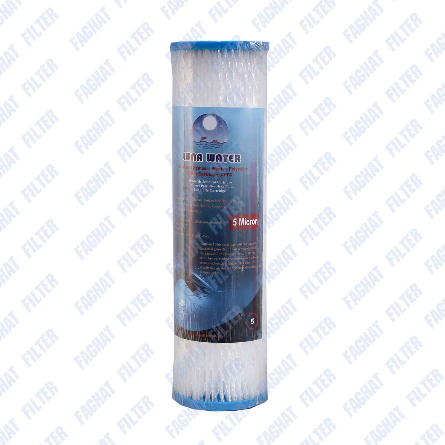 فیلتر پلی استر (آکاردئونی) 10 اینچ 5 میکرون لوناواتر Luna water